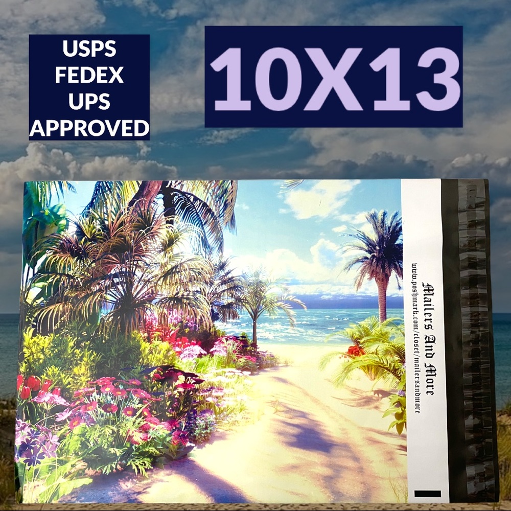 25 10X13 Poly Mailers Road to the Beach, Shipping Envelopes PRICE IS FIRM - Picture 13 of 13